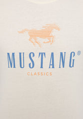T-Shirt Męski Mustang Alex C Print Nadruk Logo Pristine 1013808 8001
